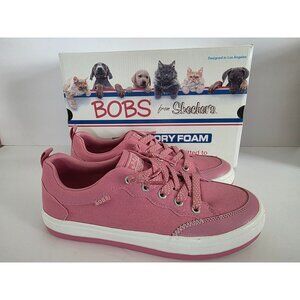 Skechers BOBS Meadow Womens Pink Memory Foam Sneakers Size 8.5 US